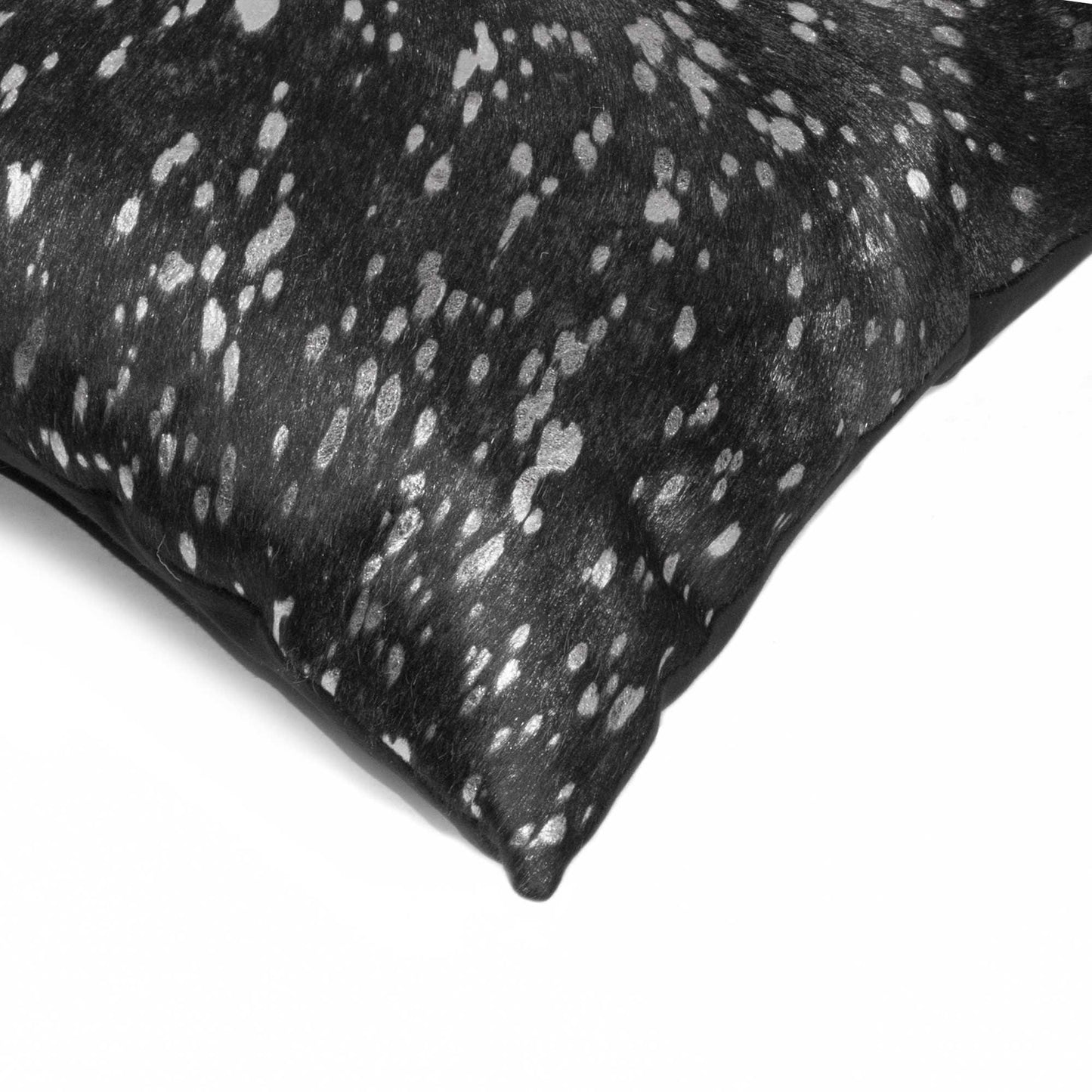 18" X 18" X 5" Silver And Black Quattro Pillow