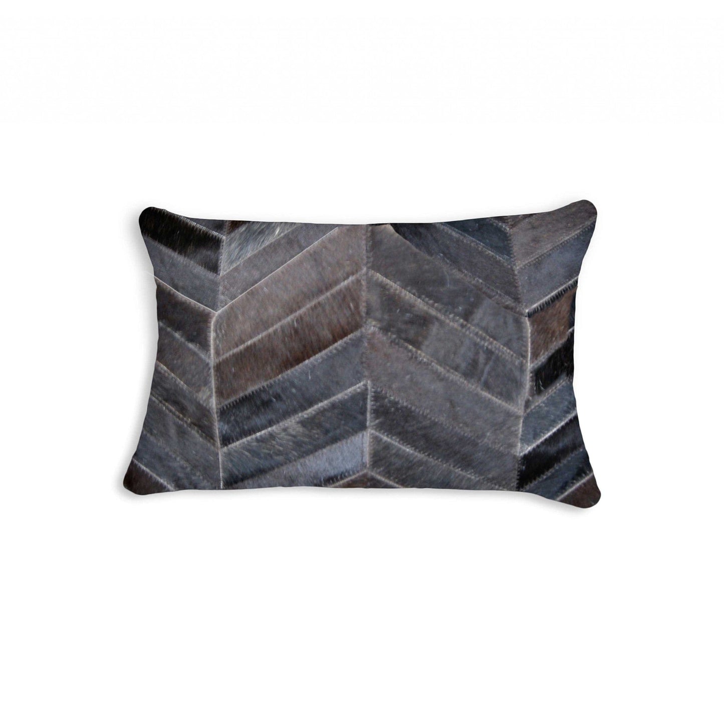 12" X 20" X 5" Impressive Natural And Gold Torino Kobe Cowhide Pillow
