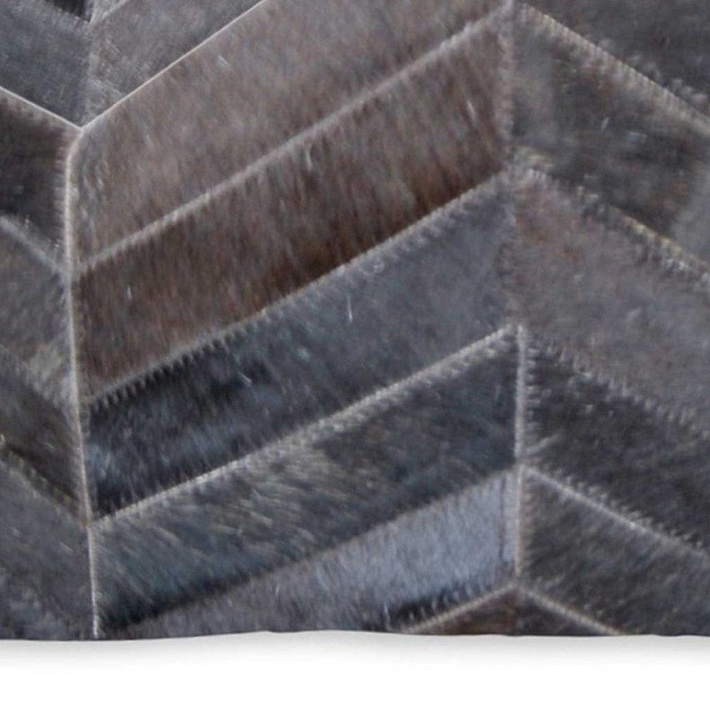 12" X 20" X 5" Impressive Natural And Gold Torino Kobe Cowhide Pillow