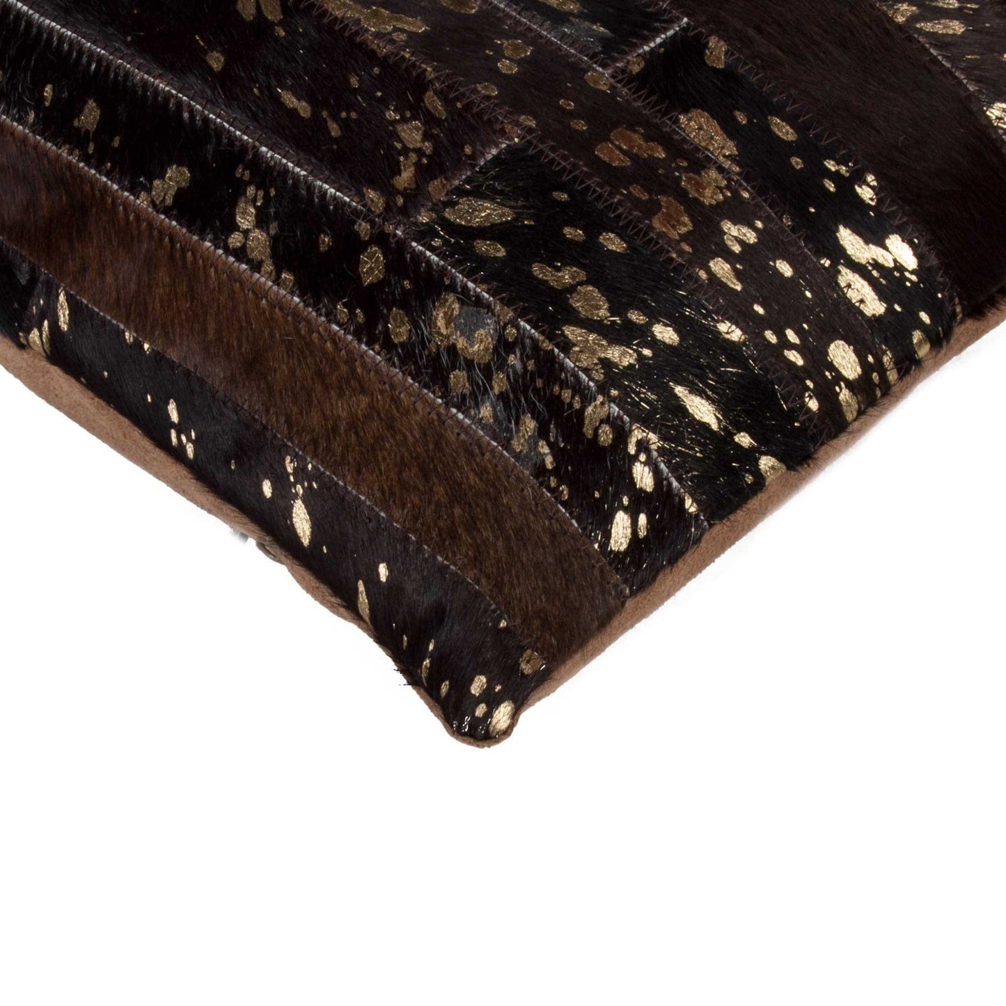 12" X 20" X 5" Black And Silver Pillow