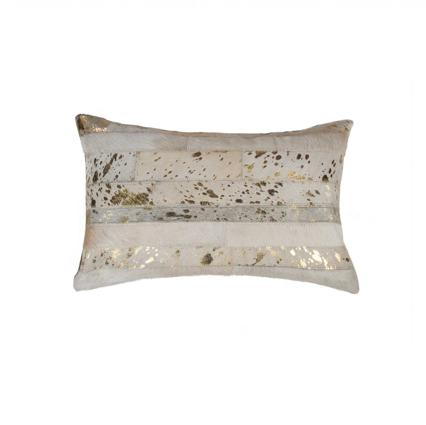 12" X 20" X 5" Black And Silver Pillow