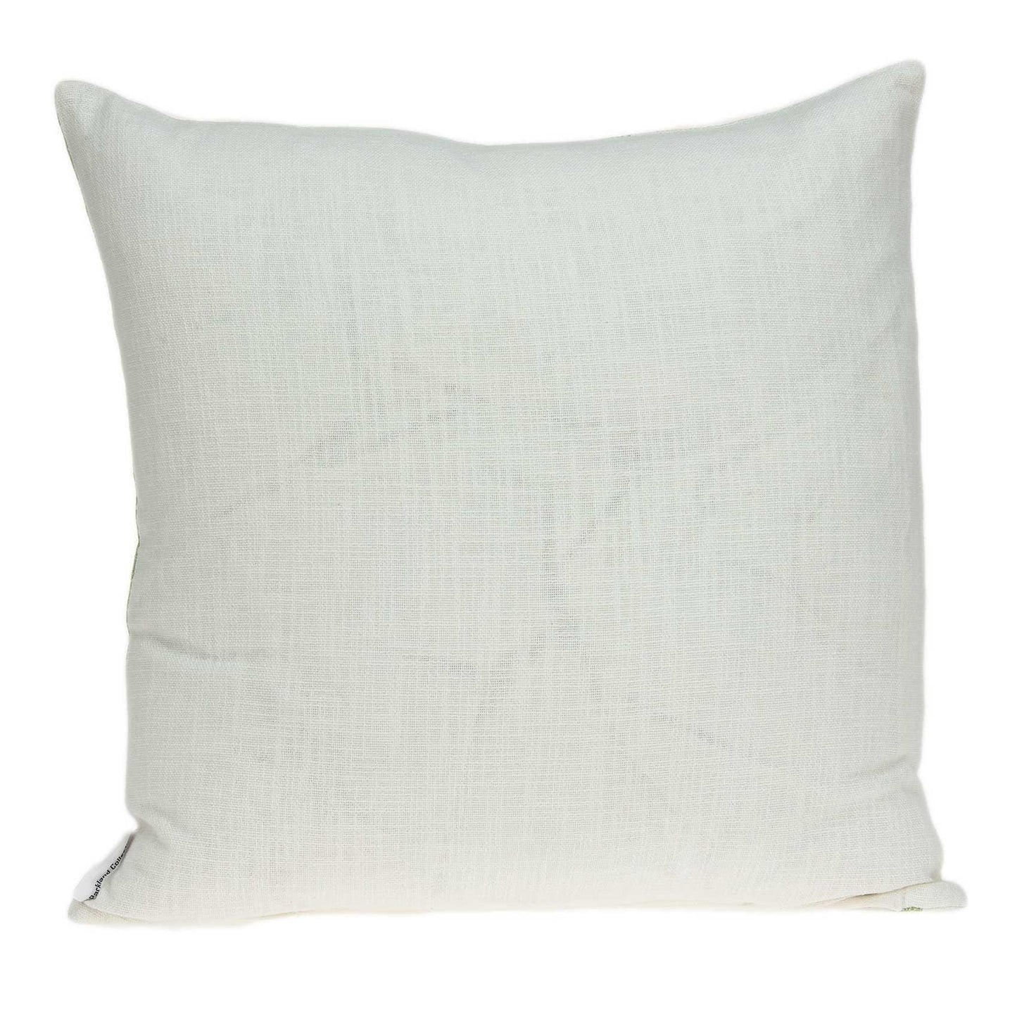 Tropical Green Palm Leaf On Beige Pillow Cover