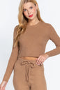 Long Slv Crew Neck Sweater Top - Image #1