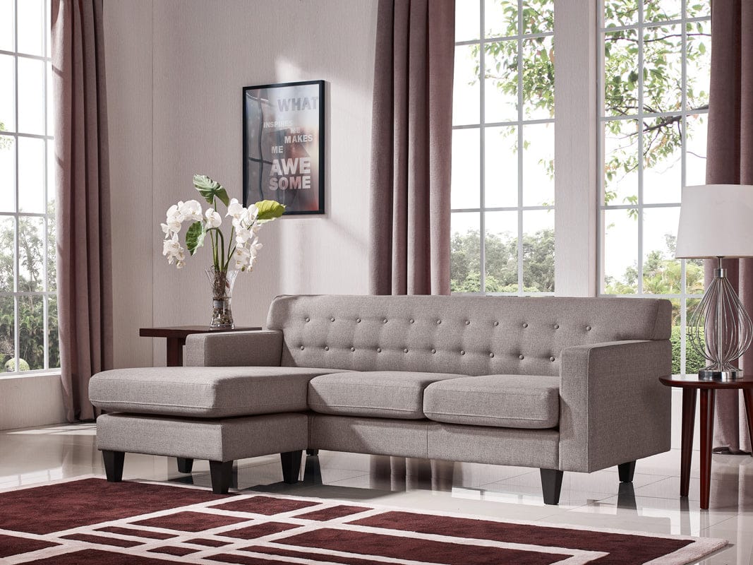 32" Plastic  Foam  Wood  And Fabric Sofa And Ottoman Set
