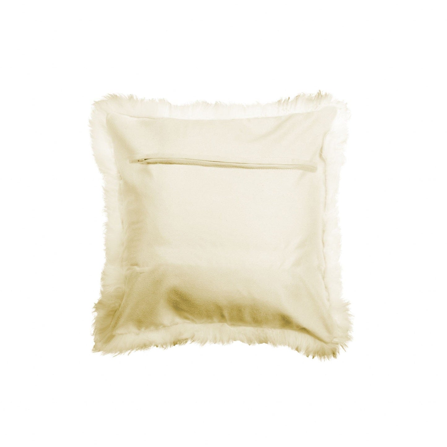 18" X 18" X 5" Gray Sheepskin  Pillow