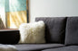 18" X 18" X 5" Gray Sheepskin  Pillow