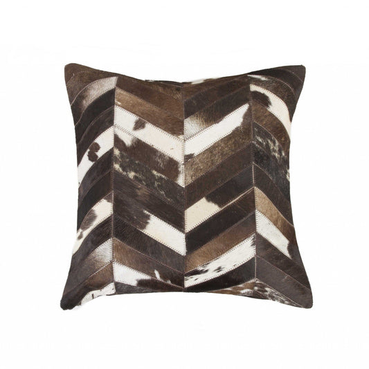 18" X 18" X 5" Chocolate And Natural  Pillow