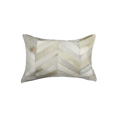 12" X 20" X 5" Grey  Pillow