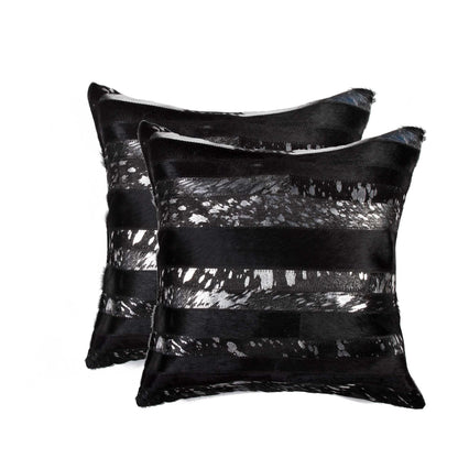 18" X 18" X 5" Gold And Chocolate Quattro  Pillow 2 Pack