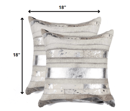 18" X 18" X 5" Gold And Chocolate Quattro  Pillow 2 Pack