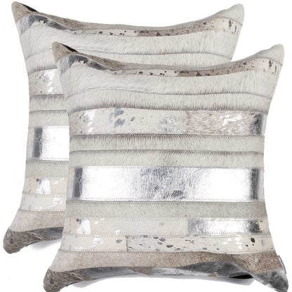 18" X 18" X 5" Gold And Chocolate Quattro  Pillow 2 Pack