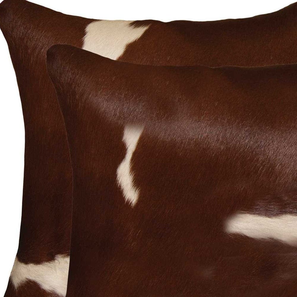 18" X 18" X 5" Gold And Chocolate Quattro  Pillow 2 Pack