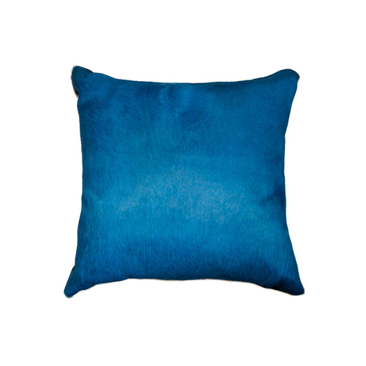 18" X 18" X 5" Blue Torino Kobe Cowhide  Pillow