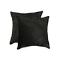 18" X 18" X 5" Black Torino Cowhide  Pillow 2 Pack