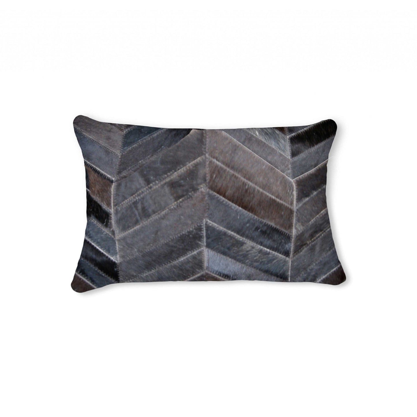 12" X 20" X 5" Impressive Natural And Gold Torino Kobe Cowhide  Pillow