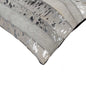 12" X 20" X 5" Black And Silver  Pillow