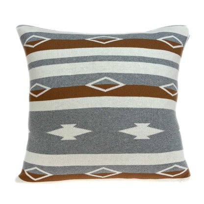 20" X 7" X 20" Southwest Tan Cotton Pillow Cover With Poly Insert