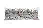 35" White Austin Daylight Skyline Lumbar Decorative Pillow
