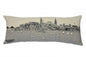 35" White Charleston Daylight Skyline Lumbar Decorative Pillow