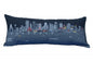 35" Black Dallas Nighttime Skyline Lumbar Decorative Pillow
