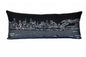 35" Black Philadelphia Nighttime Skyline Lumbar Decorative Pillow