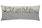 35" White Portland Daylight Skyline Lumbar Decorative Pillow