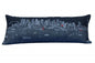 35" Black Seattle Nighttime Skyline Lumbar Decorative Pillow